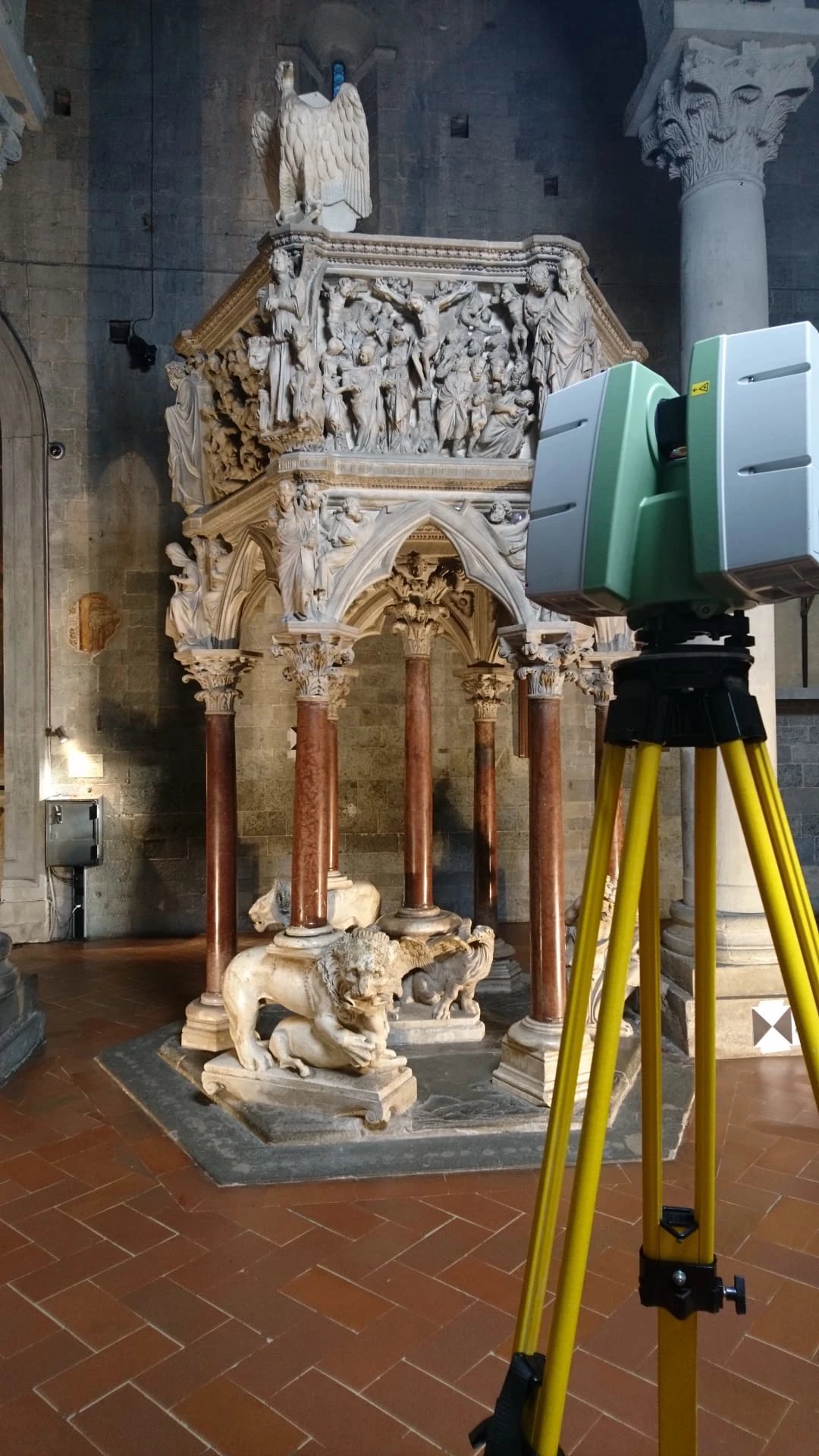 Vista laser scanner 3d Pulpito di Sant'Andrea - Pistoia - Archimeter