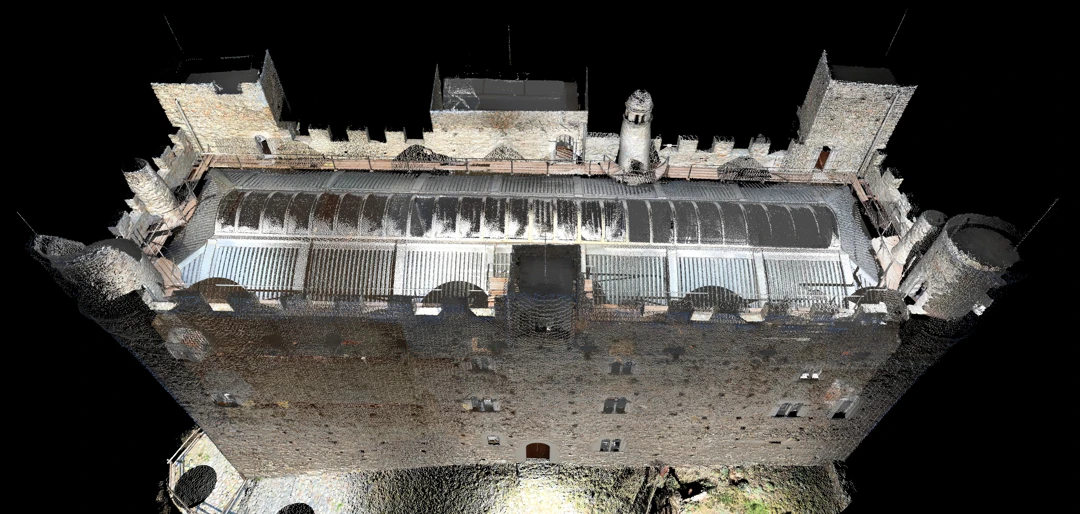 Ricostruzione 3D del castello di Ussel - Archimeter