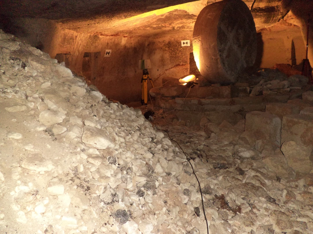 Laser survey of underground oil mill  - Melpignano Apulia - Archimeter