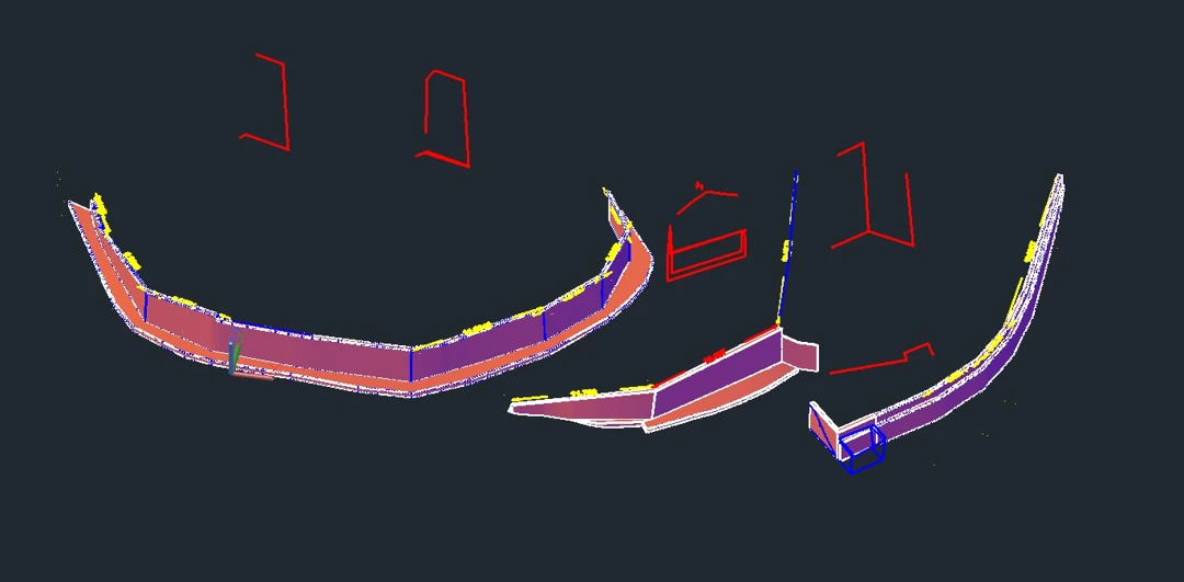 Rilievo laser scanner 3d - Versante muro di contenimento - Vieste - Archimeter
